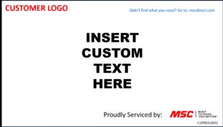 Receiver Rack Header Label - T2 (11" x 17")