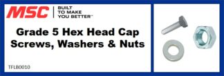 Grade 5 Hex Head Cap Screws, Washers & Nuts