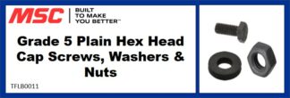 Grade 5 Plain Hex Head Cap Screws, Washers & Nuts