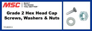Grade 2 Hex Head Cap Screws, Washers & Nuts