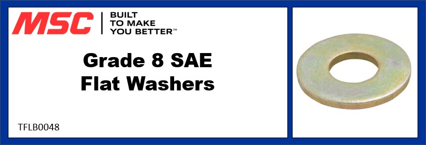 thumbnail interactive-video image 1 of 25pc 5/16 Grade 8 SAE Extra Thick Heavy Duty Flat Washers – Yellow Zinc, Rivercity Fastener 1 of 2
