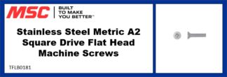 Stainless Steel Metric A2 Square Drive Flat Head Machine Screws