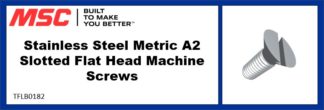 Stainless Steel Metric A2 Slotted Flat Head Machine Screws