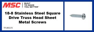 18-8 Stainless Steel Square Drive Truss Head Sheet Metal Screws