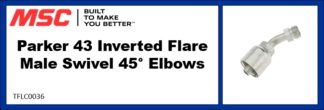 Parker 43 Inverted Flare Male Swivel 45° Elbows