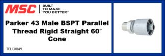 Parker 43 Male BSPT Parallel Thread Rigid Straight 60° Cone