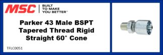 Parker 43 Male BSPT Tapered Thread Rigid Straight 60° Cone