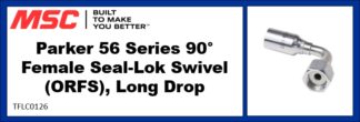 Parker 56 Series 90° Female Seal-Lok Swivel (ORFS), Long Drop