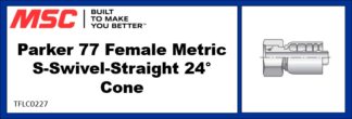 Parker 77 Female Metric S-Swivel-Straight 24° Cone