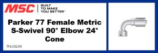 Parker 77 Female Metric S-Swivel 90° Elbow 24° Cone