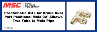 Prestomatic DOT Air Brake Dual Port Positional Male 90° Elbows Two Tube to Male Pipe