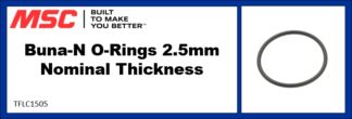 Buna-N O-Rings 2.5mm Nominal Thickness