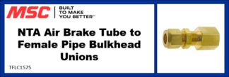 NTA Air Brake Tube to Female Pipe Bulkhead Unions