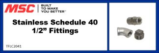 Stainless Schedule 40 1/2” Fittings