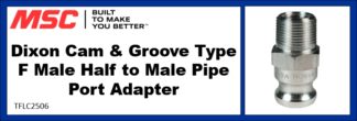 Dixon Cam & Groove Type F Male Half to Male Pipe Port Adapter