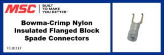 Bowma-Crimp Nylon Insulated Flanged Block Spade Connectors