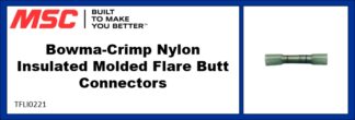 Bowma-Crimp Nylon Insulated Molded Flare Butt Connectors