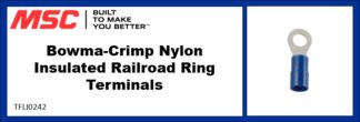Bowma-Crimp Nylon Insulated Railroad Ring Terminals