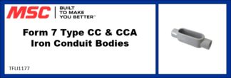Form 7 Type CC & CCA Iron Conduit Bodies
