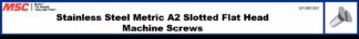 Stainless Steel Metric A2 Slotted Flat Head Machine Screws