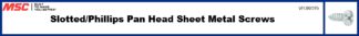 Slotted/Phillips Pan Head Sheet Metal Screws
