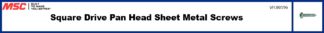 Square Drive Pan Head Sheet Metal Screws