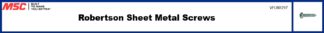 Robertson Sheet Metal Screws