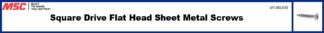Square Drive Flat Head Sheet Metal Screws