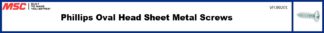 Phillips Oval Head Sheet Metal Screws