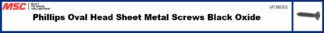 Phillips Oval Head Sheet Metal Screws Black Oxide