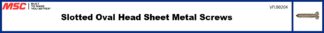Slotted Oval Head Sheet Metal Screws