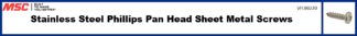 Stainless Steel Phillips Pan Head Sheet Metal Screws