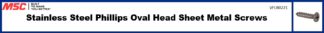 Stainless Steel Phillips Oval Head Sheet Metal Screws