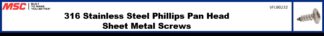 316 Stainless Steel Phillips Pan Head Sheet Metal Screws