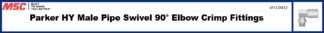 Parker HY Male Pipe Swivel 90° Elbow Crimp Fittings