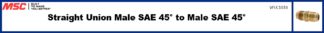 Straight Union Male SAE 45° to Male SAE 45°