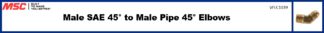 Male SAE 45° to Male Pipe 45° Elbows