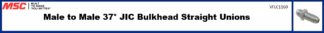 Male to Male 37° JIC Bulkhead Straight Unions