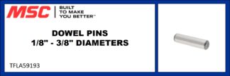 DOWEL PINS 1/8" - 3/8" DIAMETERS